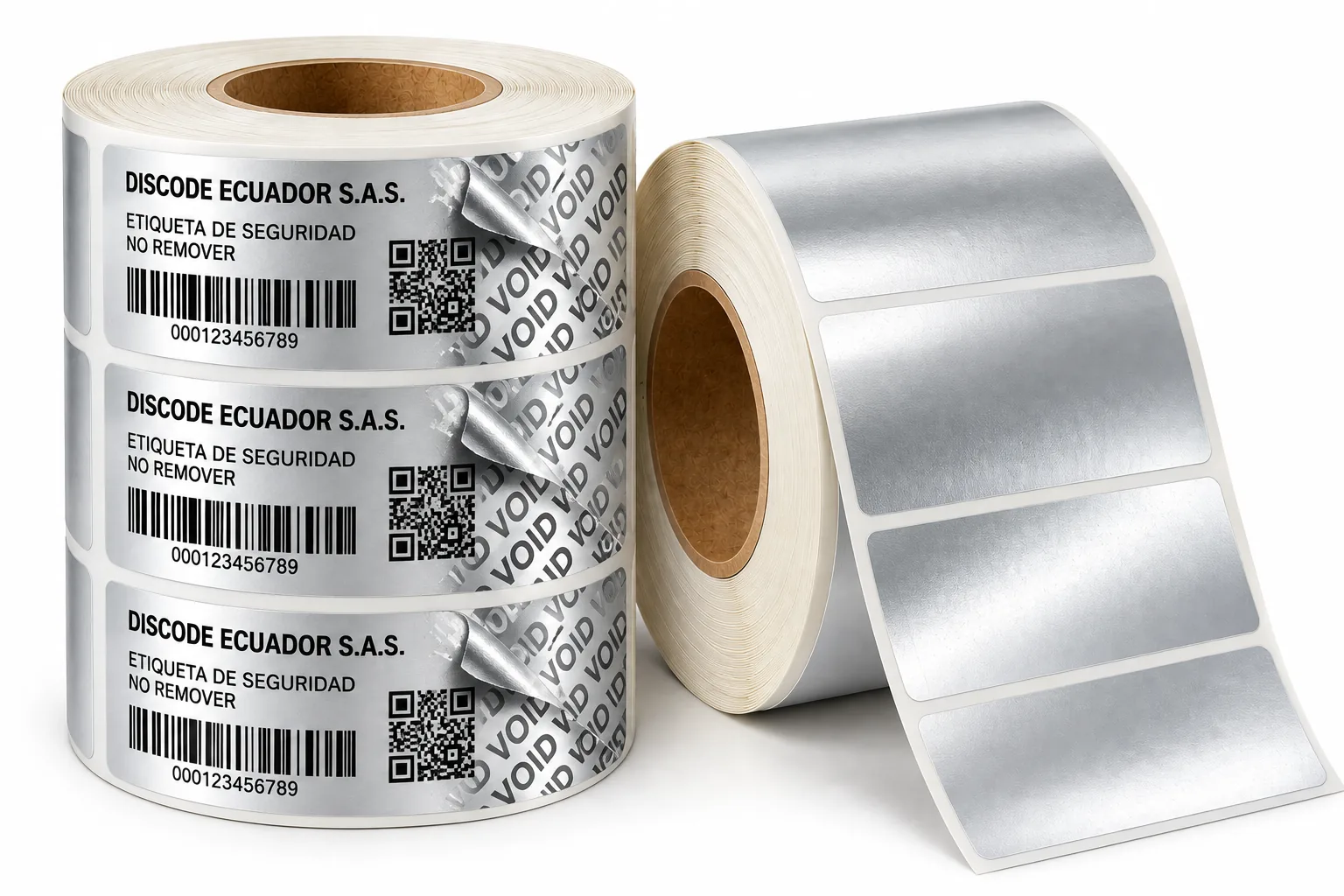 Bobinas y rollos de etiquetas industriales
